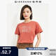 佐丹奴（Giordano）棉質(zhì)針織旅行日記印花圓領(lǐng)短袖T恤13394202