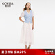 歌莉婭小香風套裝女2025新款巨好看大方得體夏裝兩件套1E4RAD08A 05U粉藍 XS