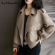 拉夏貝爾（La Chapelle）短外套女裝2025年秋冬季新款韓版寬松短款春秋風(fēng)衣小個(gè)子時(shí)尚夾克 圖色 L【建議110-120斤】