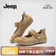 Jeep運(yùn)動(dòng)瑪麗珍鞋女軟底休閑涼鞋夏季新款復(fù)古百搭平底單鞋 沙色  38 