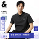 杰克·瓊斯（JACK&JONES）男裝25年精致虎頭刺繡涼感短袖polo衫男士夏季商務(wù)半袖翻領(lǐng)T恤 黑砂色E44 M