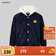 Converse匡威兒童裝男童連帽棉服中大童冬季保暖外套CNVN-MW-F062 藏青藍 110 /56 【建議身高104-110cm】