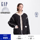 Gap女裝撞色設(shè)計(jì)波浪絎線羽絨服簡(jiǎn)約輕薄外套654995 黑色 S (160/80A) 亞洲尺碼