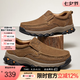 駱駝（CAMEL）男鞋新款韌磨砂牛皮止滑耐磨樂(lè )福套腳經(jīng)典休閑皮鞋男 G13A307157咖啡 41