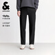 杰克·瓊斯（JACK&JONES）25年男裝秋冬褲子男直筒零壓褲加絨長褲商務(wù)休閑褲免燙易打理男褲 黑色037 四季款 30 170