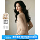晚白【專享】100%羊毛寬松顯瘦毛衣女冬款時尚高級感洋氣針織打底衫 淺米色 L