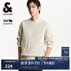 杰克·瓊斯（JACK&JONES）男裝新款百搭胸前字母提花針織圖案常規(guī)圓領(lǐng)毛衣男款224413021 石灰花灰G01 常規(guī) 石灰花灰G01 L 180