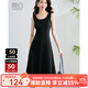 晚白【新品】2025秋款內(nèi)搭背心裙顯瘦法式A擺打底連衣裙 黑色 L