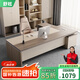 舒炫（SHUXUAN） 老板桌辦公桌簡(jiǎn)約現(xiàn)代大班臺(tái)總裁桌經(jīng)理桌辦公家具辦公桌椅組合 1.8米老板桌+側(cè)柜