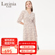 Lavinia Club拉維妮婭法式優(yōu)雅抽褶顯瘦茶歇赫本風(fēng)連衣裙2025年春新款R41L106S 米咖花 XL 175/96A