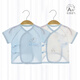 INSLABE新生兒半背衣純棉嬰兒短袖上衣夏季薄款寶寶半袖內衣防尿濕打底衣 【2件短袖半背】維尼藍色組合 59 （建議2-4個(gè)月10-14斤）