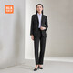 HLA海瀾之家西服套裝女戧駁領(lǐng)彈力套裝女裝春季