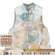 絲柏舍新中式馬甲2025秋裝新款女裝復(fù)古優(yōu)雅提花盤扣立領(lǐng)馬夾