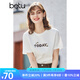 betu百圖女裝春裝新款寬松韓版卡通印花短袖T恤ins潮JD2102T08 白色 M
