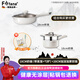 Fofana德國(guó)品牌有鈦無(wú)涂層陶瓷小奶鍋不粘鍋寶寶專用嬰兒輔食鍋熱牛奶鍋 煎鍋28CM+奶鍋 18cm