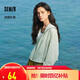 森馬（Semir）涼感防曬衣女短款寬松網(wǎng)眼連帽夾克25夏季透氣薄外套109325108009