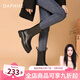 達(dá)芙妮官方馬丁靴女加絨2024秋冬新款煙筒靴子女英倫風(fēng)中筒切爾西女靴 黑色（中筒-5cm跟高） 39