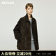KEIGAN開間福利/口碑爆款 埃塞俄比亞進(jìn)口羊反絨分割線廓形皮衣 迷蹤綠 M 36 （預(yù)訂25天發(fā)）