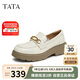 他她（TATA）英倫厚底樂福鞋女鞋淺口單鞋小皮鞋秋季W(wǎng)IZ12CA4
