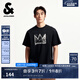 杰克·瓊斯（JACK&JONES）男裝BSQ聯(lián)名夏季新款潮酷百搭舒適寬松圓領(lǐng)短袖T恤225201005 E40黑色 M （175）