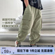 左西男童褲子2025新夏款兒童工裝短褲輕薄防蚊男孩運動褲 淺綠色 160