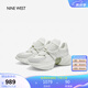 NINE WEST/玖熙厚底休閑鞋撞色老爹鞋懸浮底小白鞋 NP365017EK 白/海帶綠36