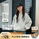 森馬外套女短款寬松純色夾克2025春秋復古休閑棒球領109125108005