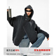 ICH MODE外套女美式雙拉鏈空氣層開(kāi)衫2025新款灰色連帽衛(wèi)衣薄外套運(yùn)動(dòng)服 深灰色 M