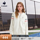 樂卡克（Le coq sportif）【新品】法國(guó)公雞復(fù)古網(wǎng)球風(fēng)女士拉鏈運(yùn)動(dòng)休閑寬松外套上衣 瓷白色 L