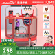 曼迪卡威蹦蹦床室內家用兒童1-3-10歲寶寶砰砰跳跳床小孩蹭蹭床玩具禮物 1.2米 扶手單杠款紅承重700斤 加厚護網/吸盤靜音防滑腿