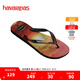 havaianas哈唯納Hype III沙灘男士人字拖夏季海邊戶外休閑涼拖鞋可外穿 6196-黑/桃 41-42 巴西碼