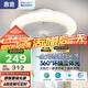 惠普風扇燈普瑞護眼臥室隱形扇LED吸頂?shù)跎葻粢惑w餐廳燈帶風扇包安裝
