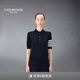 THOM BROWNE[TB]湯姆布朗[6期免息]女士四條紋羊毛針織POLO衫毛衣 海軍藍色 38