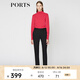 PORTS寶姿商場同款秋冬新品女裝長袖套頭衫LA9K503GZH008 杜鵑紅 S