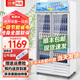 白雪尚品大容量商用冷藏展示柜鮮花保鮮柜蛋糕便利店飲料展示柜冷藏柜酒水柜雙開門冷飲啤酒保鮮柜立式冰柜 大雙門【直冷藍(lán)白】1200*550*1970mm