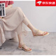 百麗踏拖鞋外穿女2025年夏季新款網紅百搭珍珠款一字帶拖鞋配裙時尚拖鞋 黃色 35
