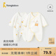 童泰嬰兒連體衣新生兒衣服四季0-6月初生寶寶哈衣爬服純棉內(nèi)衣2件裝 黃色小熊 （四季款） 59cm (建議1-3個(gè)月身高55-60cm)