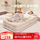 駱駝（CAMEL）自動(dòng)充氣床墊內置泵加高充氣床戶(hù)外露營(yíng)睡墊 174BJ37702 流沙色