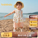 巴拉巴拉女童夏裝2025無袖套裝寶寶兩件套甜美荷葉邊時髦精致209225119003