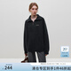 范思藍(lán)恩23FS14184拉鏈翻領(lǐng)毛針織衫女冬裝半開高領(lǐng)刺繡毛衣 灰色 M