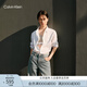Calvin KleinJeans25春夏新款男女同款商務(wù)休閑ck純色牛津紡長(zhǎng)袖襯衫40EM125