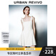 UR2025夏季新款女裝簡(jiǎn)約蝴蝶結系帶修身休閑連衣裙UYY850162 本白 S