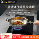 WMF福騰寶無涂層不銹鋼炒鍋304不銹鋼平底電磁爐明火通用金剛30cm