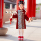 雀棲枝冬季拜年服男童加厚兒童過(guò)年服裝女童漢服女寶年服唐裝男寶喜慶服 錦歲女款 110