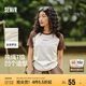 森馬（Semir）短袖t恤女修身正肩側邊抽身夏季上衣插肩袖印花101324100003