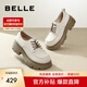 百麗（Belle）百搭牛津鞋女通商場(chǎng)同款通勤厚底小皮鞋B1Q1DCM4 米色 37 (235mm)