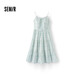 森馬（Semir）連衣裙女設(shè)計感肌理浪漫2025夏季甜美花邊碎花吊帶裙107425114051