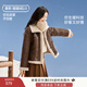 香影美拉德皮毛一體外套女短款2025冬季新款小個(gè)子仿生皮草pu上衣 咖啡 M
