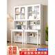 奧格龍鋼制折疊書(shū)桌書(shū)柜一體臥室連體書(shū)桌柜家用學(xué)生奶油白色電腦桌書(shū)柜 典雅白-6層-長(cháng)90*寬35*高200cm