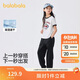 巴拉巴拉童裝兒童短袖套裝女童2025夏裝兩件套速干長(cháng)褲學(xué)院風(fēng)208225119009